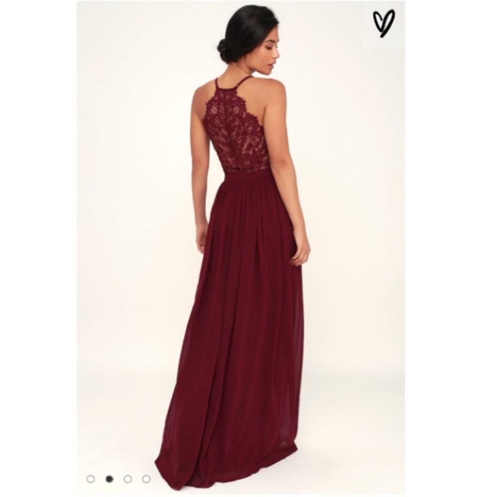 Burgundy brides maid dress